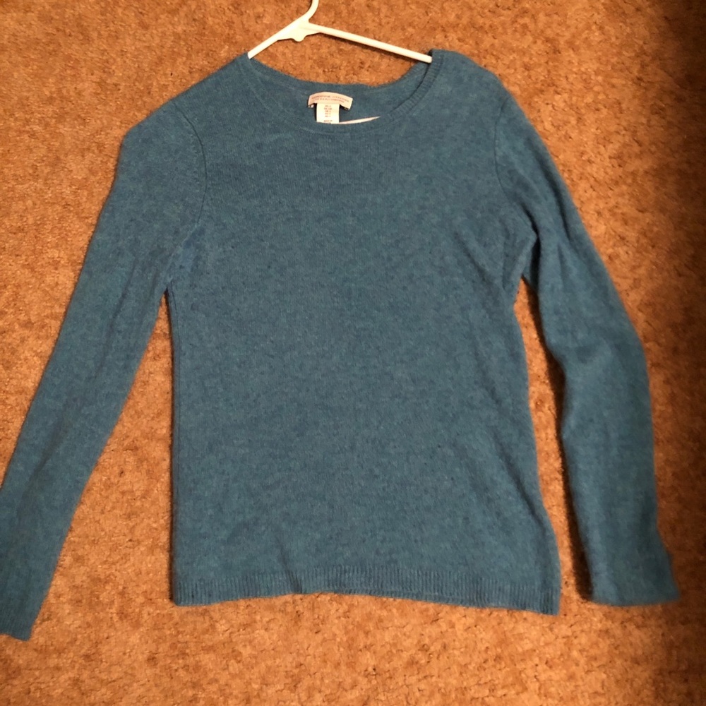 Cashmere sweater turquoise size small